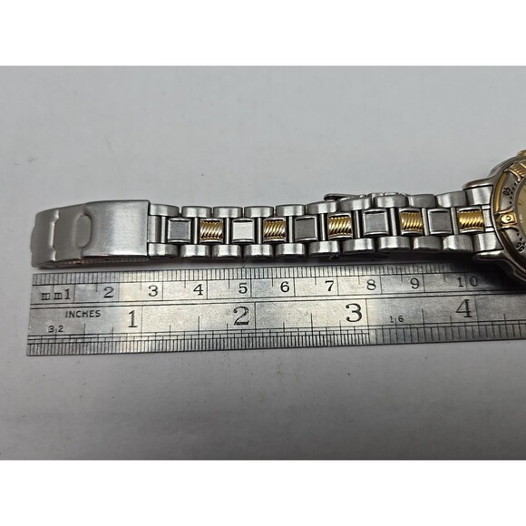 Fossil AM1991 Womens Two Tone Stainless Steel Date Watch Quartz New Battery 5ATM - Picture 10 of 11